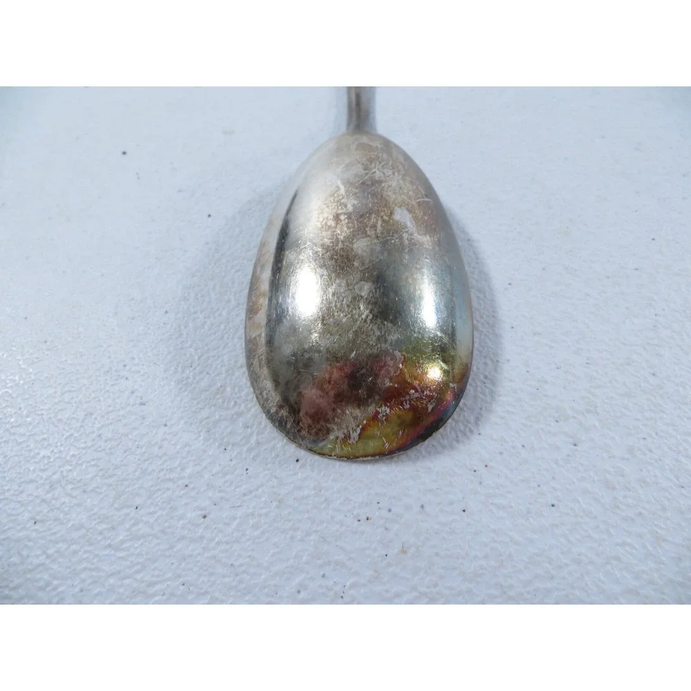 Antique S. Kirk & Son Inc Repousse Sterling Silver Serving Spoon‎ 8.5